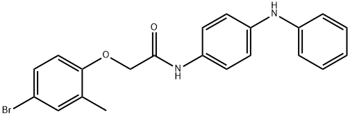 N-(4-anilinophenyl)-2-(4-bromo-2-methylphenoxy)acetamide Struktur