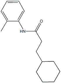 3-cyclohexyl-N-(2-methylphenyl)propanamide Struktur