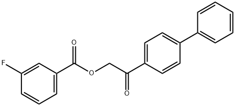 2-[1,1'-biphenyl]-4-yl-2-oxoethyl 3-fluorobenzoate Struktur