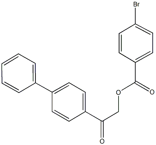 2-[1,1'-biphenyl]-4-yl-2-oxoethyl 4-bromobenzoate Struktur