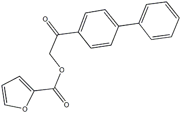 2-[1,1'-biphenyl]-4-yl-2-oxoethyl 2-furoate Struktur