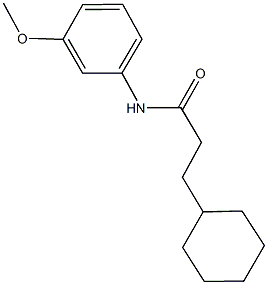 3-cyclohexyl-N-(3-methoxyphenyl)propanamide Struktur