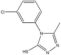 4-(3-chlorophenyl)-5-methyl-4H-1,2,4-triazol-3-yl hydrosulfide Struktur