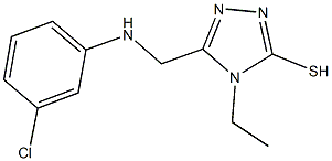 5-[(3-chloroanilino)methyl]-4-ethyl-4H-1,2,4-triazole-3-thiol Struktur