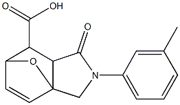 3-(3-methylphenyl)-4-oxo-10-oxa-3-azatricyclo[5.2.1.0~1,5~]dec-8-ene-6-carboxylic acid Struktur