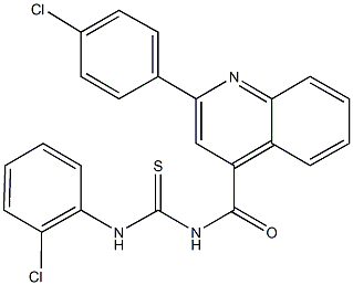 N-(2-chlorophenyl)-N'-{[2-(4-chlorophenyl)-4-quinolinyl]carbonyl}thiourea Struktur