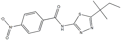 4-nitro-N-(5-tert-pentyl-1,3,4-thiadiazol-2-yl)benzamide Struktur