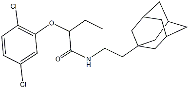 N-[2-(1-adamantyl)ethyl]-2-(2,5-dichlorophenoxy)butanamide Struktur