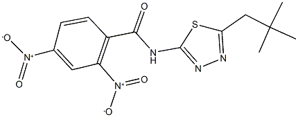 2,4-bisnitro-N-(5-neopentyl-1,3,4-thiadiazol-2-yl)benzamide Struktur