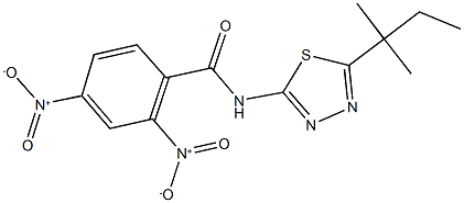 2,4-bisnitro-N-(5-tert-pentyl-1,3,4-thiadiazol-2-yl)benzamide Struktur