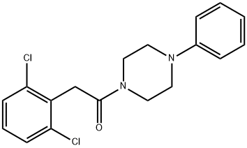 1-[(2,6-dichlorophenyl)acetyl]-4-phenylpiperazine Struktur