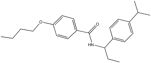 4-butoxy-N-[1-(4-isopropylphenyl)propyl]benzamide Struktur