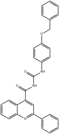 N-[4-(benzyloxy)phenyl]-N'-[(2-phenyl-4-quinolinyl)carbonyl]thiourea Struktur