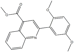 methyl 2-(2,5-dimethoxyphenyl)-4-quinolinecarboxylate Struktur