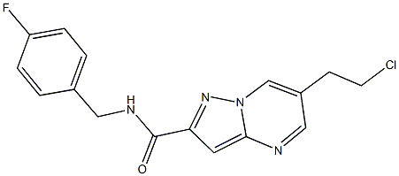 6-(2-chloroethyl)-N-(4-fluorobenzyl)pyrazolo[1,5-a]pyrimidine-2-carboxamide Struktur