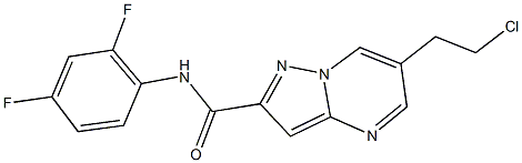 6-(2-chloroethyl)-N-(2,4-difluorophenyl)pyrazolo[1,5-a]pyrimidine-2-carboxamide Struktur