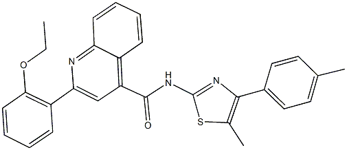 2-(2-ethoxyphenyl)-N-[5-methyl-4-(4-methylphenyl)-1,3-thiazol-2-yl]-4-quinolinecarboxamide Struktur