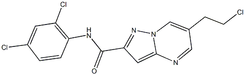 6-(2-chloroethyl)-N-(2,4-dichlorophenyl)pyrazolo[1,5-a]pyrimidine-2-carboxamide Struktur