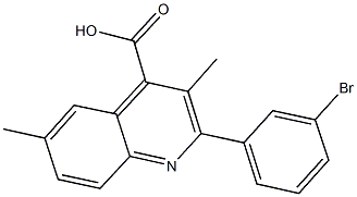 2-(3-bromophenyl)-3,6-dimethyl-4-quinolinecarboxylic acid Struktur