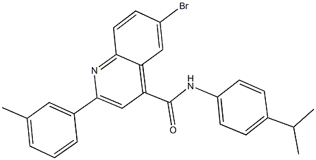 6-bromo-N-(4-isopropylphenyl)-2-(3-methylphenyl)-4-quinolinecarboxamide Struktur