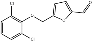 5-[(2,6-dichlorophenoxy)methyl]-2-furaldehyde Struktur