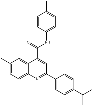 2-(4-isopropylphenyl)-6-methyl-N-(4-methylphenyl)-4-quinolinecarboxamide Struktur