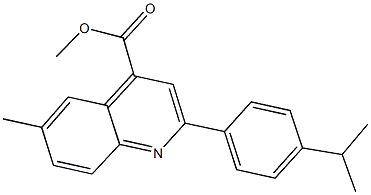 methyl 2-(4-isopropylphenyl)-6-methyl-4-quinolinecarboxylate Struktur