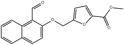 methyl 5-{[(1-formyl-2-naphthyl)oxy]methyl}-2-furoate Struktur