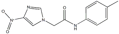 2-{4-nitro-1H-imidazol-1-yl}-N-(4-methylphenyl)acetamide Struktur