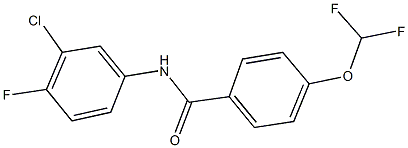 N-(3-chloro-4-fluorophenyl)-4-(difluoromethoxy)benzamide Struktur