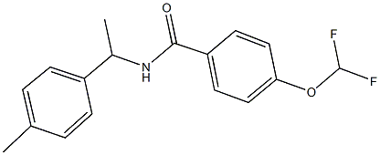 4-(difluoromethoxy)-N-[1-(4-methylphenyl)ethyl]benzamide Struktur