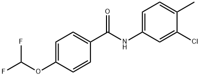 N-(3-chloro-4-methylphenyl)-4-(difluoromethoxy)benzamide Struktur