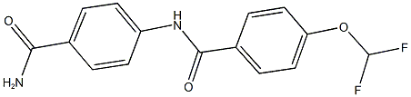 N-[4-(aminocarbonyl)phenyl]-4-(difluoromethoxy)benzamide Struktur