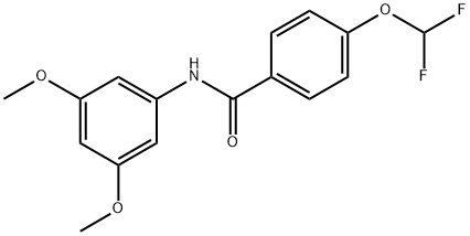 4-(difluoromethoxy)-N-(3,5-dimethoxyphenyl)benzamide Struktur