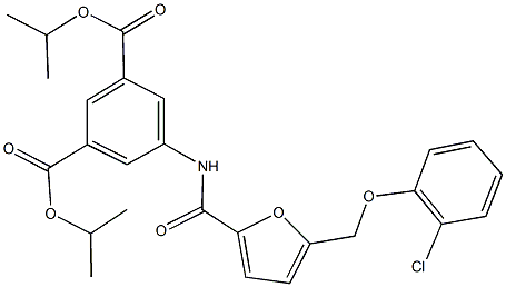 diisopropyl 5-({5-[(2-chlorophenoxy)methyl]-2-furoyl}amino)isophthalate Struktur