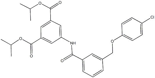 diisopropyl 5-({3-[(4-chlorophenoxy)methyl]benzoyl}amino)isophthalate Struktur