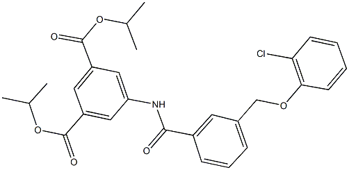 diisopropyl 5-({3-[(2-chlorophenoxy)methyl]benzoyl}amino)isophthalate Struktur