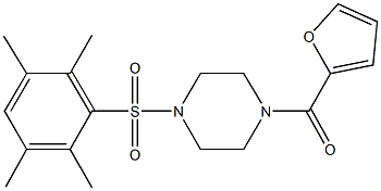 1-(2-furoyl)-4-[(2,3,5,6-tetramethylphenyl)sulfonyl]piperazine Struktur