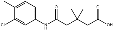 5-(3-chloro-4-methylanilino)-3,3-dimethyl-5-oxopentanoic acid Struktur