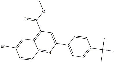 methyl 6-bromo-2-(4-tert-butylphenyl)-4-quinolinecarboxylate Struktur