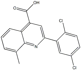 2-(2,5-dichlorophenyl)-8-methyl-4-quinolinecarboxylic acid Struktur