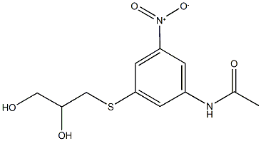 N-{3-[(2,3-dihydroxypropyl)sulfanyl]-5-nitrophenyl}acetamide Struktur