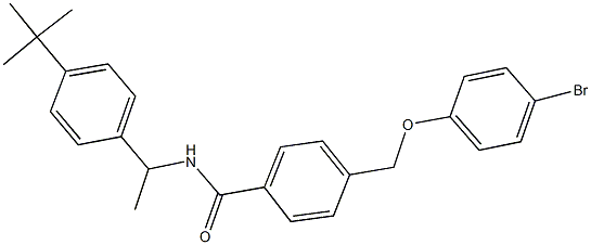 4-[(4-bromophenoxy)methyl]-N-[1-(4-tert-butylphenyl)ethyl]benzamide Struktur