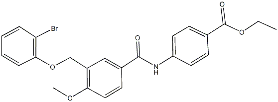 ethyl 4-({3-[(2-bromophenoxy)methyl]-4-methoxybenzoyl}amino)benzoate Struktur