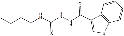 2-(1-benzothien-3-ylcarbonyl)-N-butylhydrazinecarbothioamide Struktur