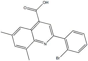 2-(2-bromophenyl)-6,8-dimethyl-4-quinolinecarboxylic acid Struktur