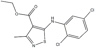 ethyl 5-(2,5-dichloroanilino)-3-methyl-4-isothiazolecarboxylate Struktur