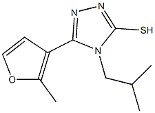 4-isobutyl-5-(2-methyl-3-furyl)-4H-1,2,4-triazol-3-yl hydrosulfide Struktur