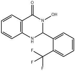 3-hydroxy-2-[2-(trifluoromethyl)phenyl]-2,3-dihydro-4(1H)-quinazolinone Struktur