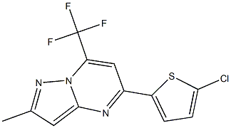 5-(5-chloro-2-thienyl)-2-methyl-7-(trifluoromethyl)pyrazolo[1,5-a]pyrimidine Struktur